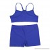 iEFiEL 2PCS Girls Tankini Tank Top with Bottoms Set for Pool Party Sports Gym Dance Swimwear Blue B074SL7S4B